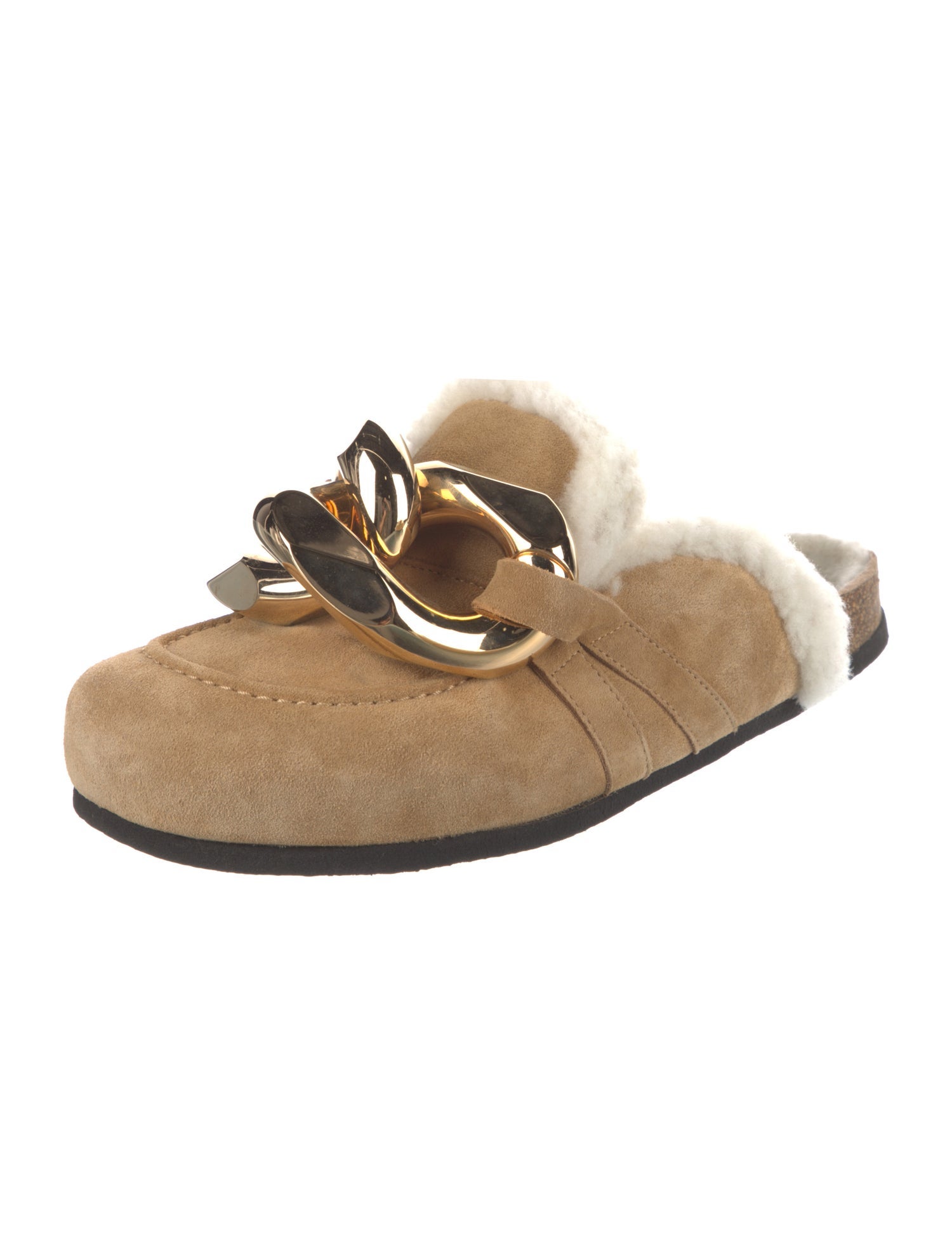 J.W. Anderson Suede Chain-Link Accents Mules