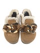 J.W. Anderson Suede Chain-Link Accents Mules