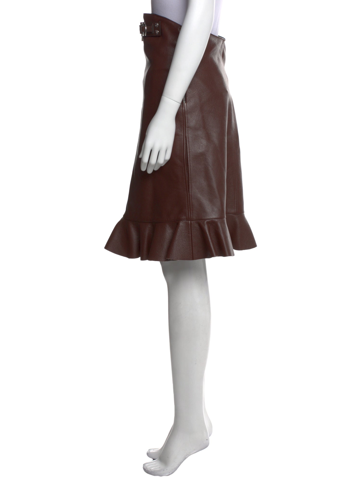 J.W. Anderson Leather Knee-Length Skirt
