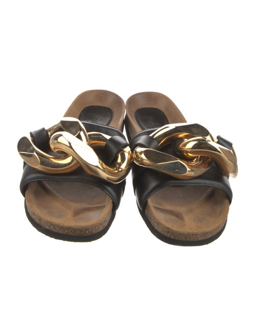 J.W. Anderson Leather Chain-Link Accents Slides