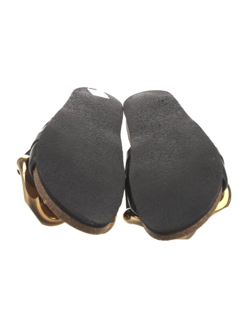J.W. Anderson Leather Chain-Link Accents Slides