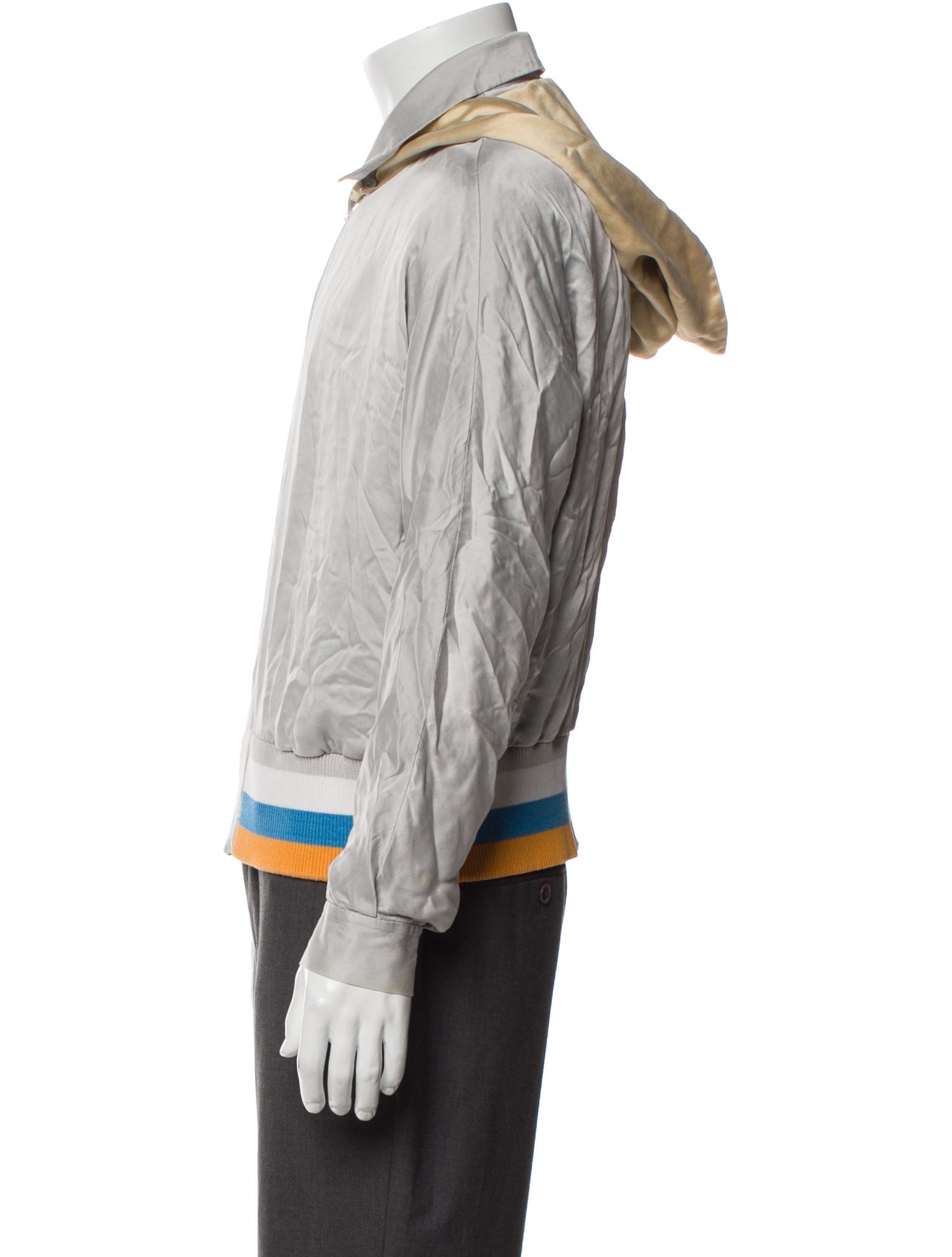 J.W. Anderson Silk Striped Bomber Jacket