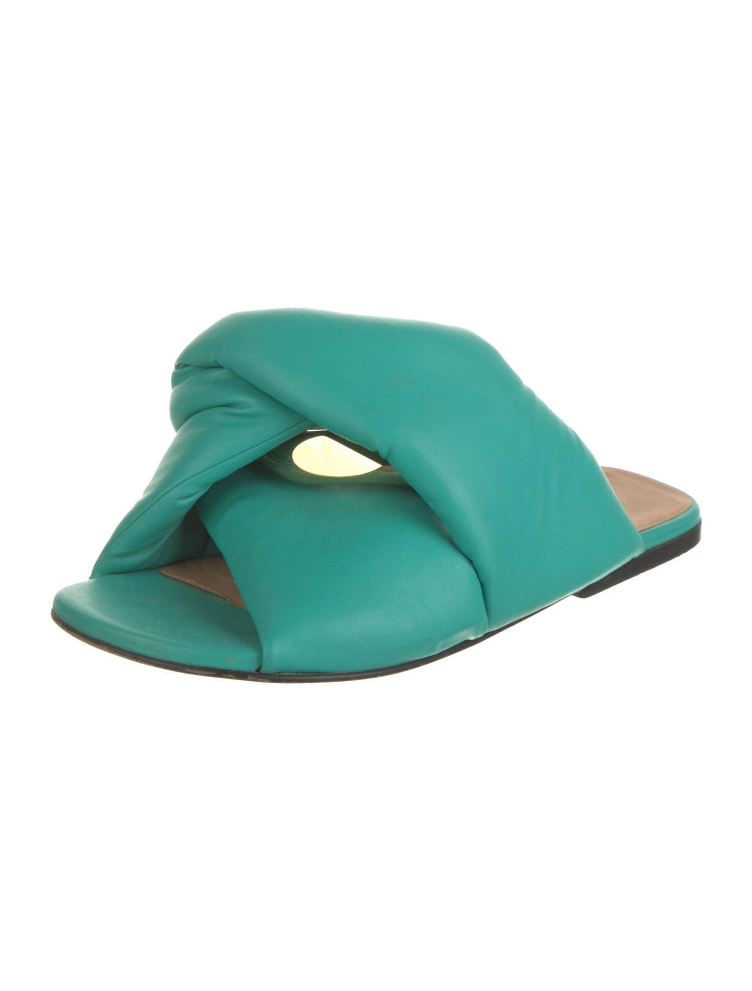 J.W. Anderson Leather Chain-Link Accents Slides