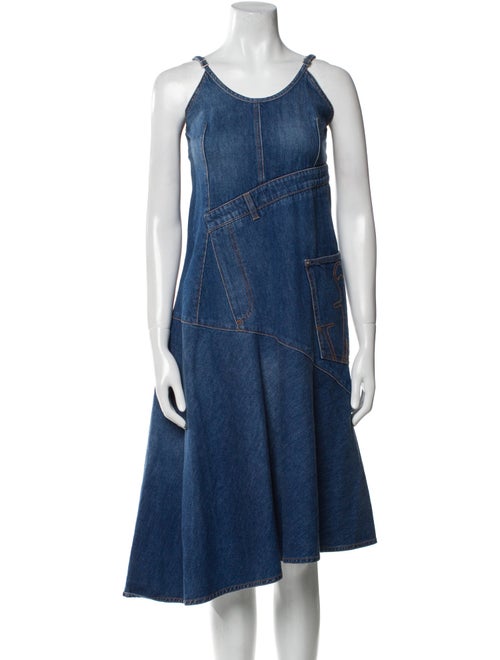 J.W. Anderson Scoop Neck Midi Length Dress