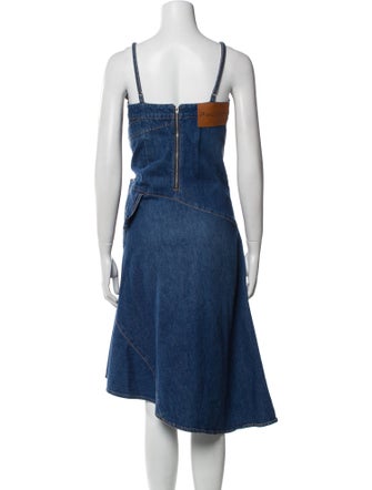 J.W. Anderson Scoop Neck Midi Length Dress