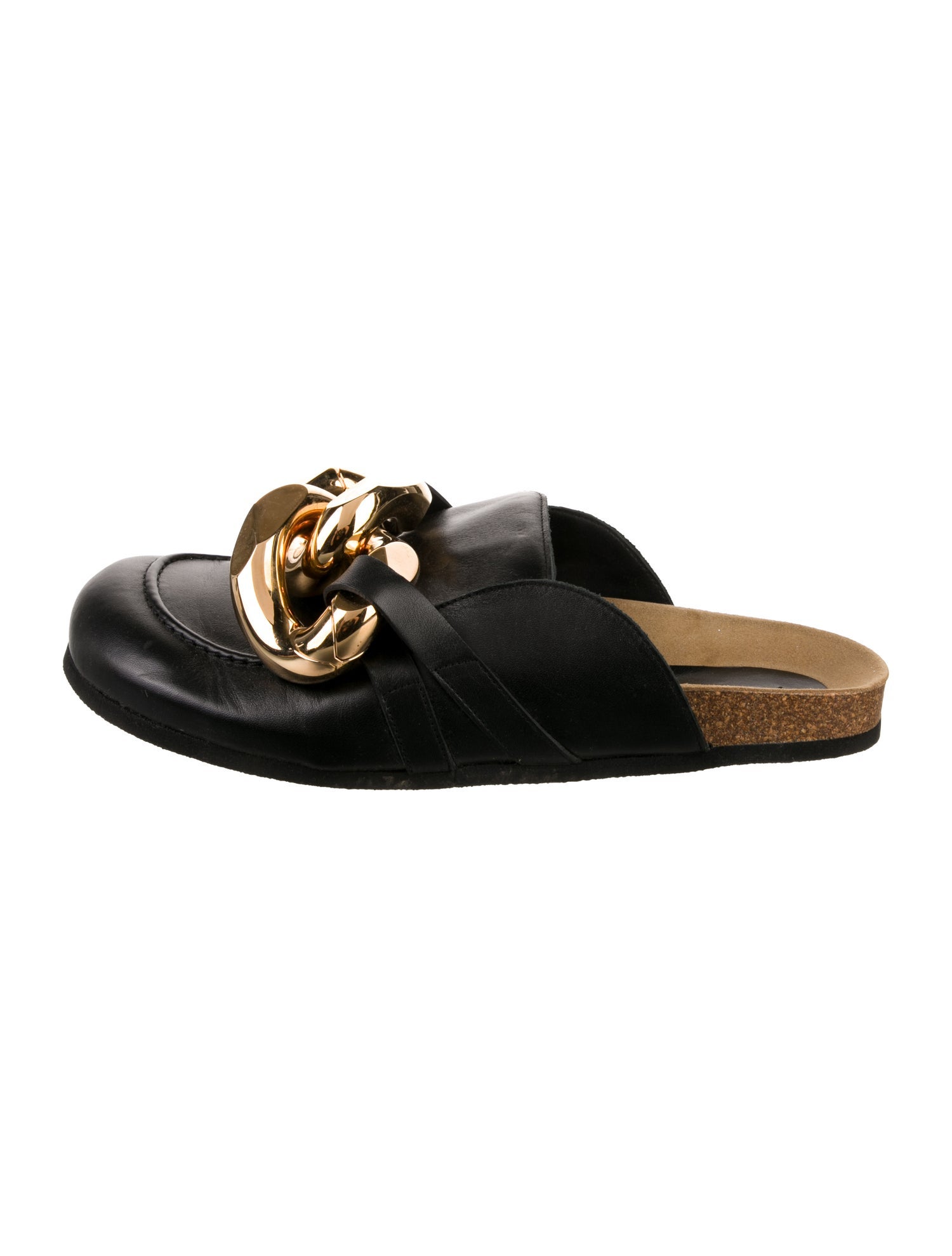 J.W. Anderson Leather Chain-Link Accents Slippers