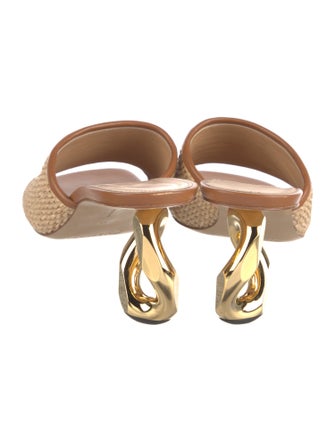 J.W. Anderson Leather Colorblock Pattern Slides