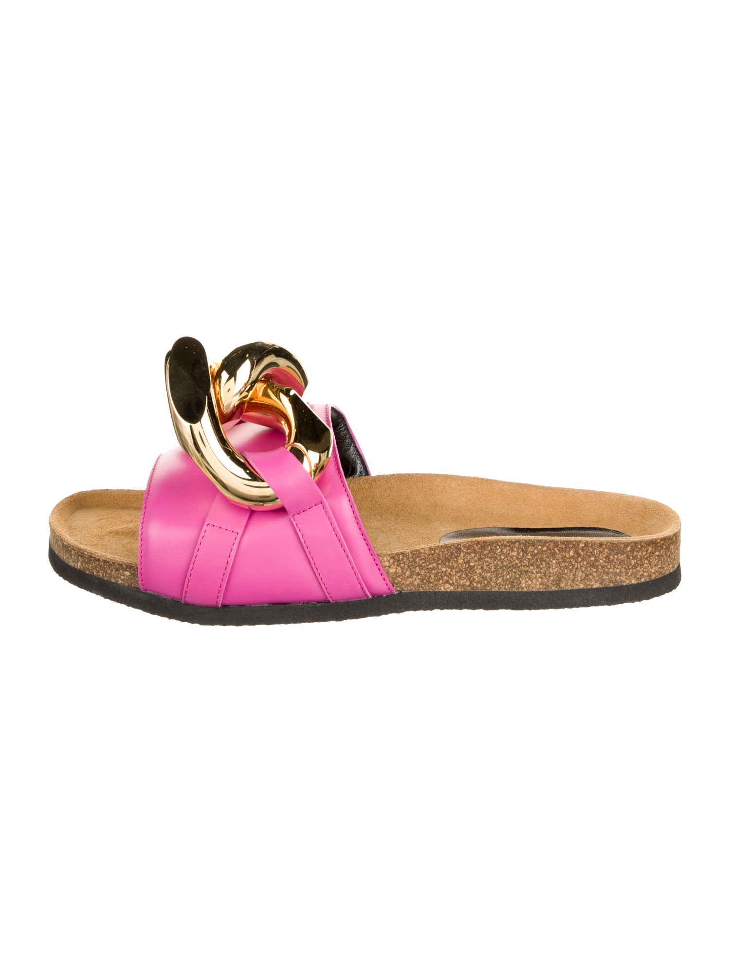 J.W. Anderson Leather Chain-Link Accents Slides