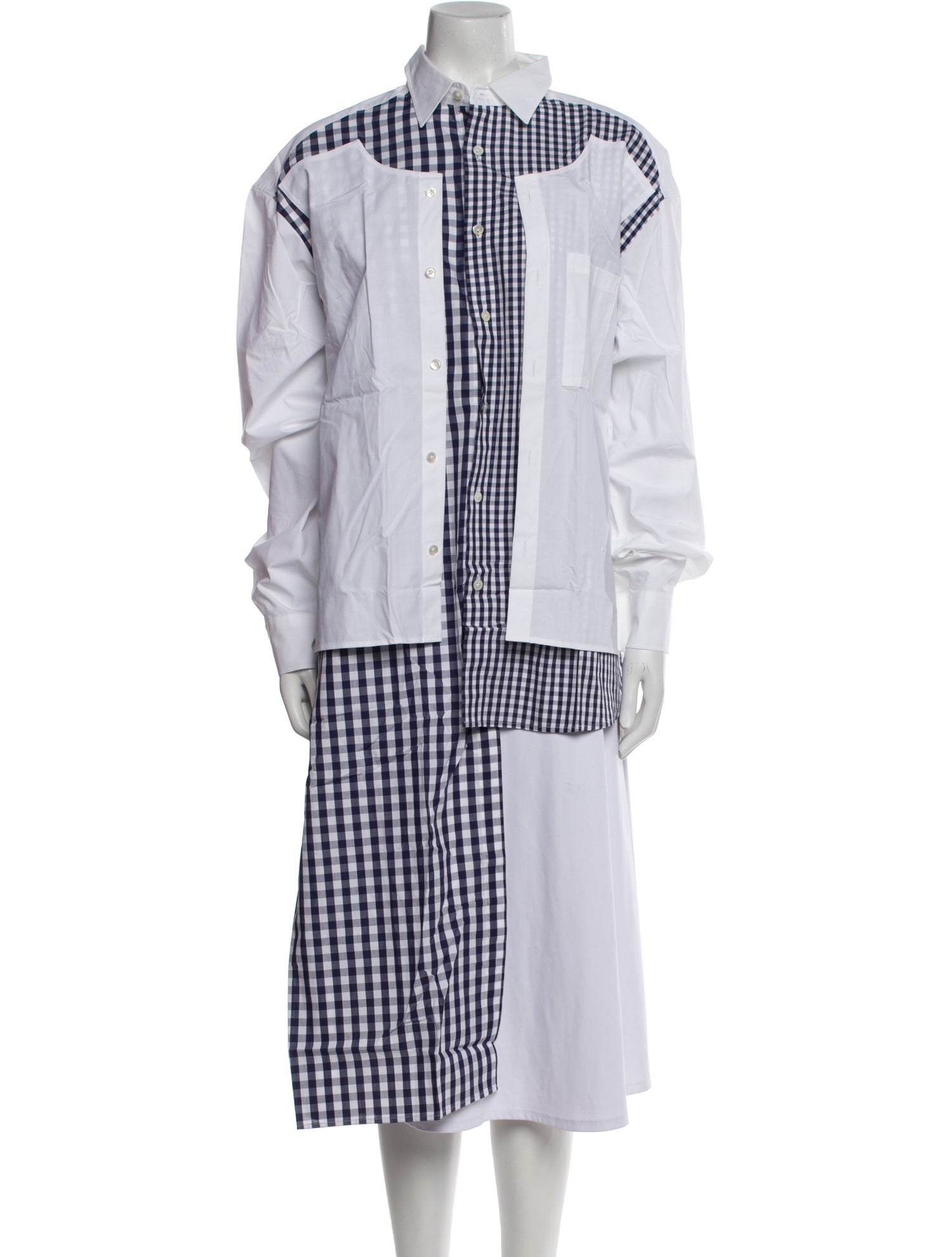 J.W. Anderson Plaid Print Long Sleeve Tunic w/ Tags