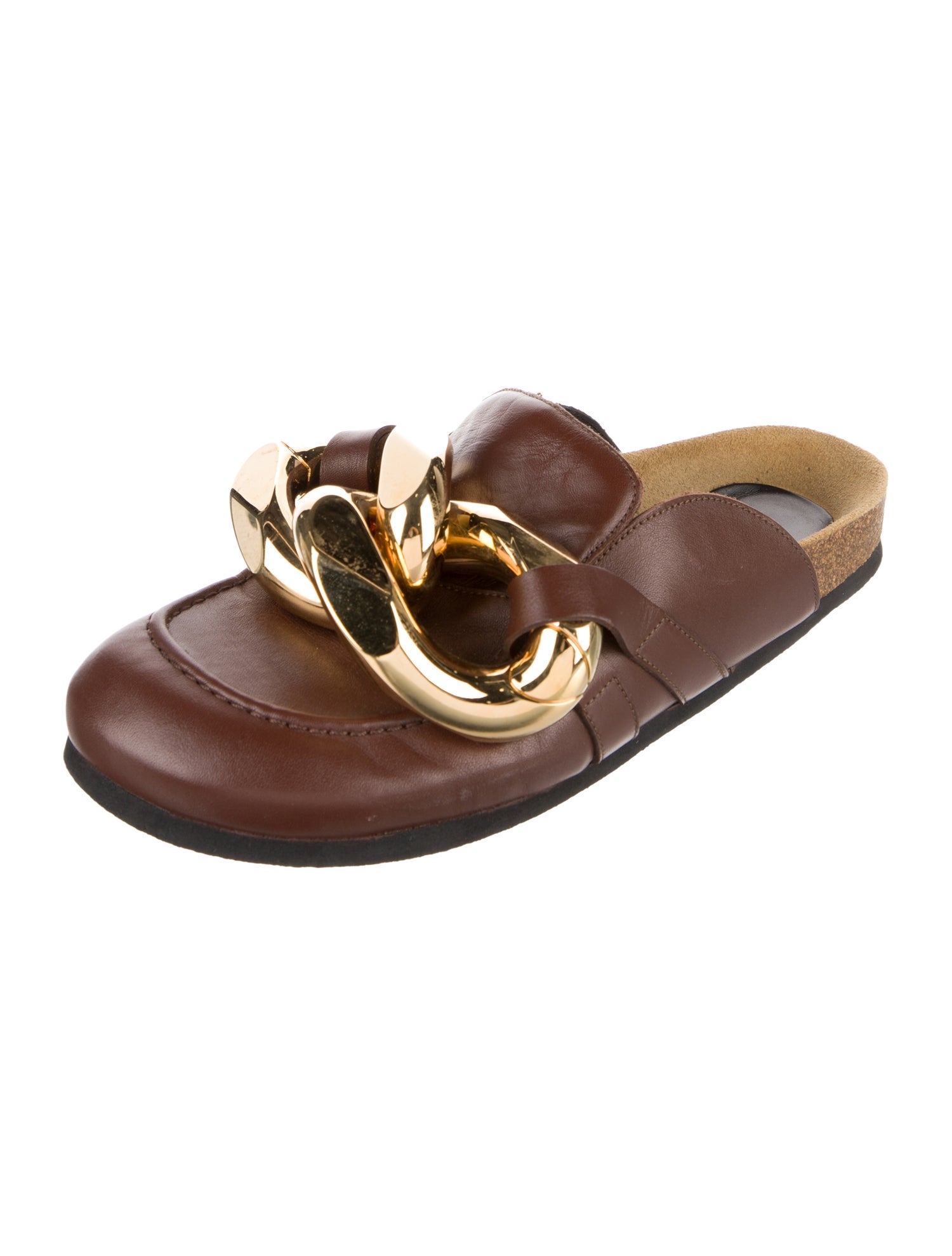 J.W. Anderson Leather Chain-Link Accents Mules