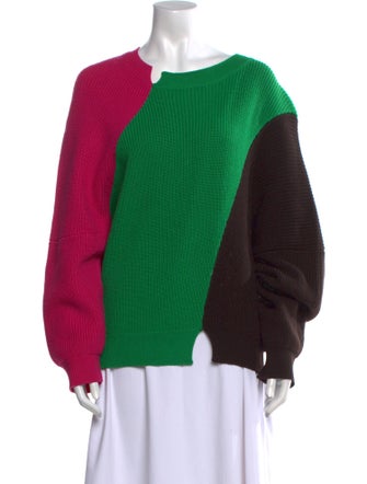 J.W. Anderson Merino Wool Colorblock Pattern Sweater