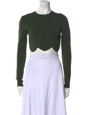 J.W. Anderson Crew Neck Long Sleeve Crop Top