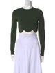 J.W. Anderson Crew Neck Long Sleeve Crop Top