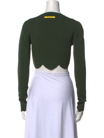 J.W. Anderson Crew Neck Long Sleeve Crop Top