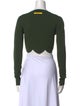 J.W. Anderson Crew Neck Long Sleeve Crop Top