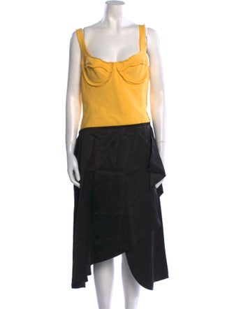 J.W. Anderson Colorblock Pattern Midi Length Dress