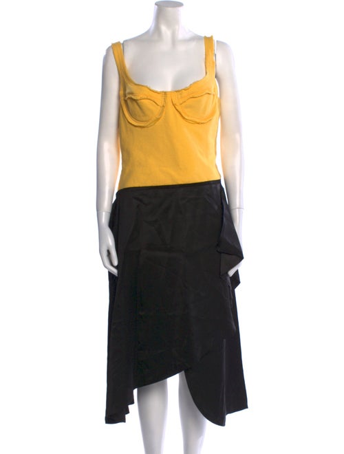 J.W. Anderson Colorblock Pattern Midi Length Dress