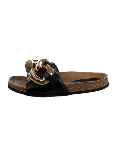 J.W. Anderson Leather Chain-Link Accents Slides