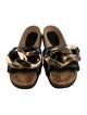 J.W. Anderson Leather Chain-Link Accents Slides