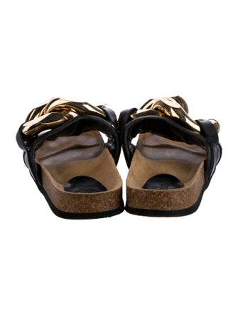 J.W. Anderson Leather Chain-Link Accents Slides