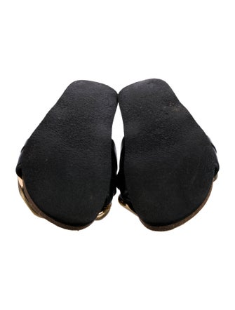 J.W. Anderson Leather Chain-Link Accents Slides