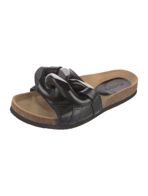 J.W. Anderson Leather Chain-Link Accents Slides