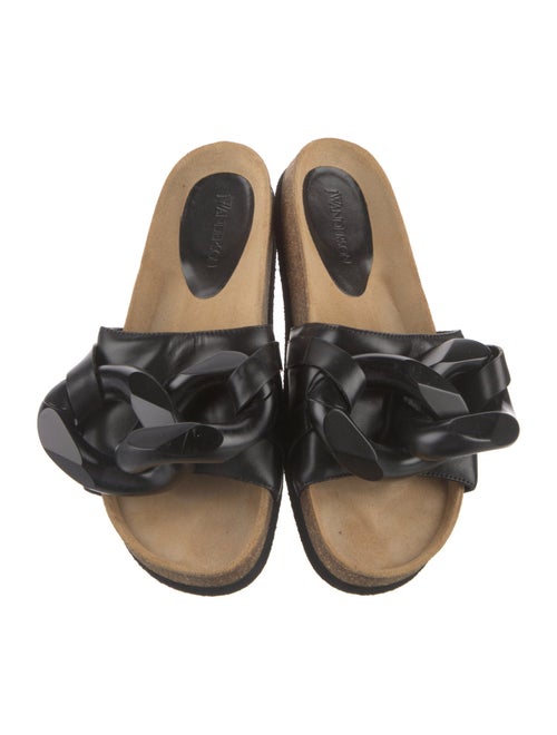 J.W. Anderson Leather Chain-Link Accents Slides
