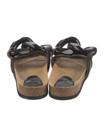 J.W. Anderson Leather Chain-Link Accents Slides