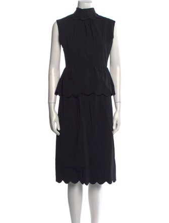 J.W. Anderson Mock Neck Midi Length Dress