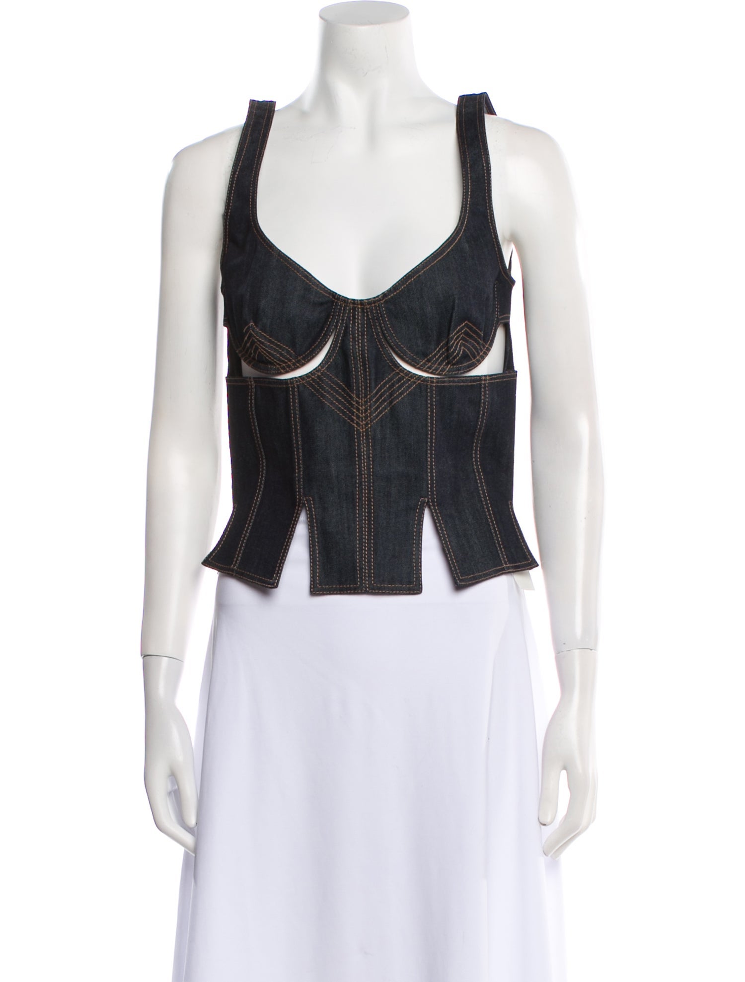 J.W. Anderson V-Neck Sleeveless Crop Top