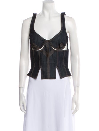 J.W. Anderson V-Neck Sleeveless Crop Top