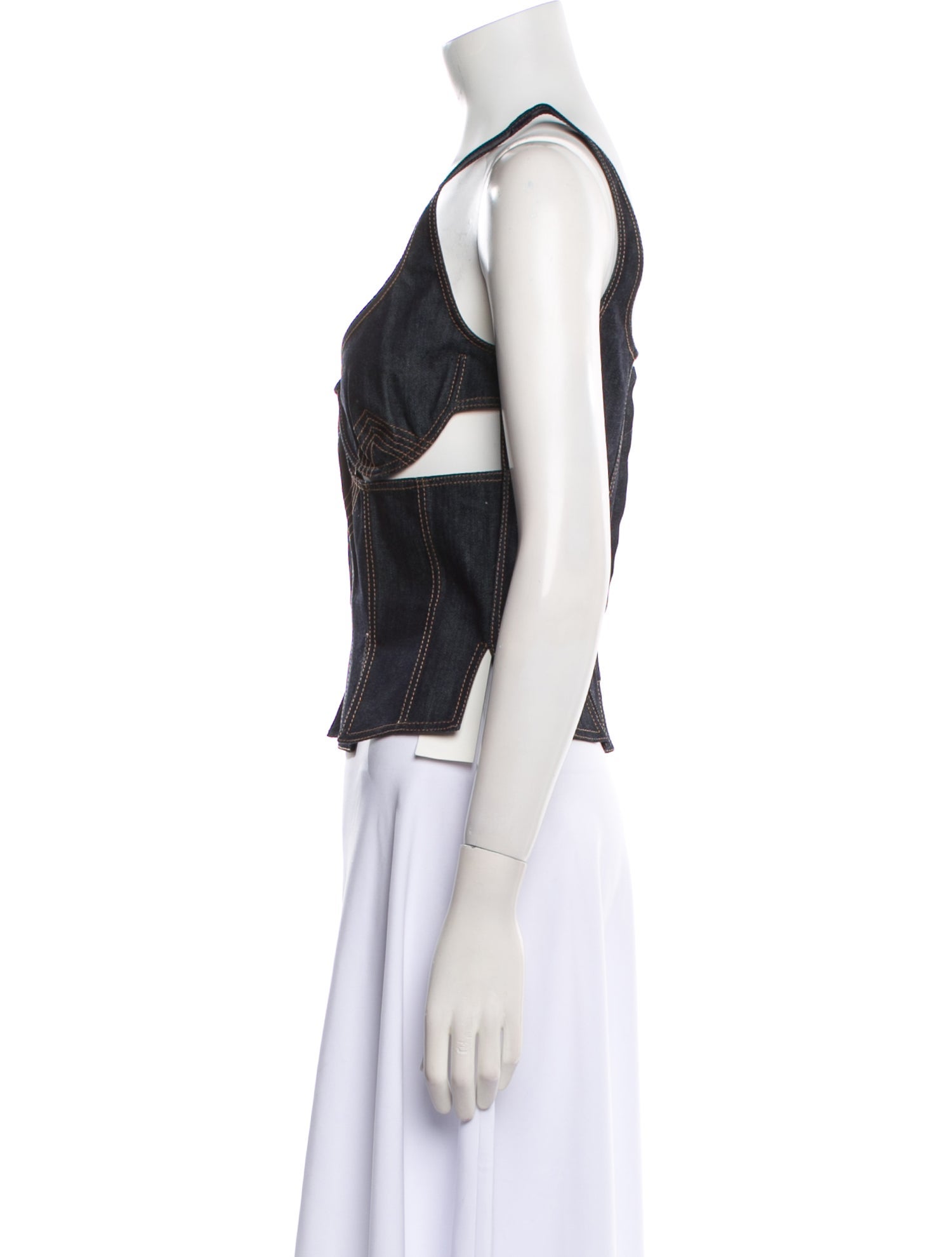 J.W. Anderson V-Neck Sleeveless Crop Top