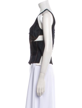 J.W. Anderson V-Neck Sleeveless Crop Top