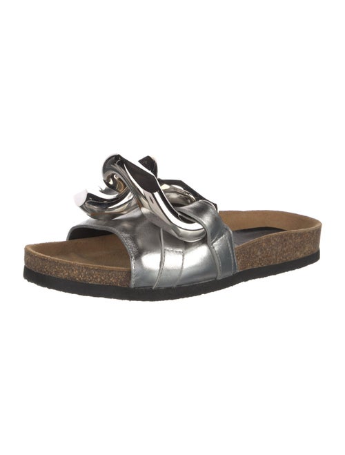J.W. Anderson Leather Chain-Link Accents Slides