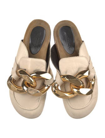 J.W. Anderson Leather Chain-Link Accents Mules