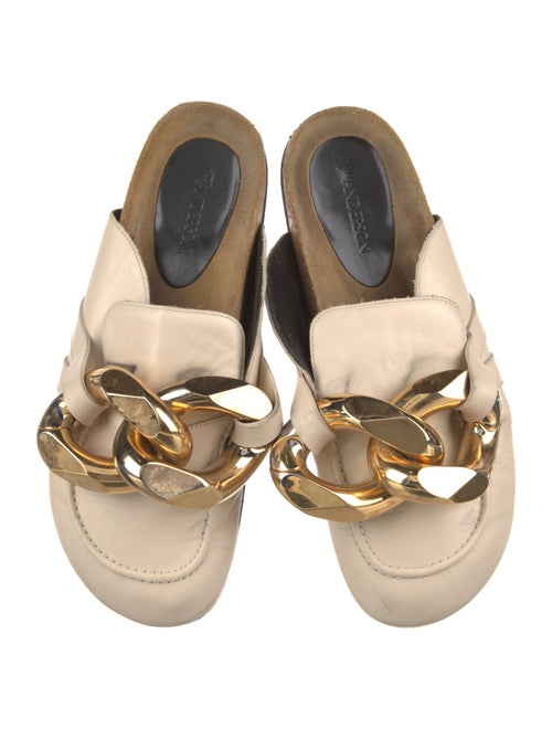 J.W. Anderson Leather Chain-Link Accents Mules