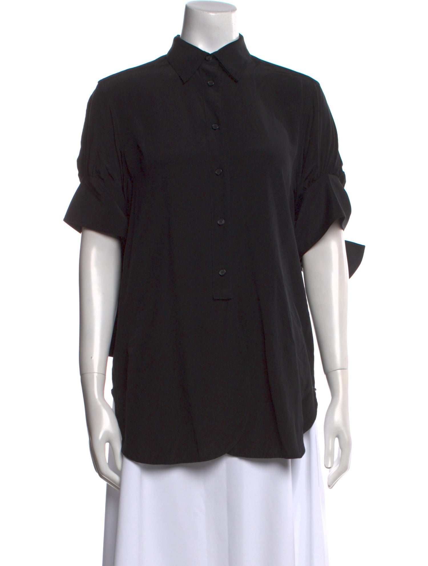 J.W. Anderson Silk Short Sleeve Button-Up Top