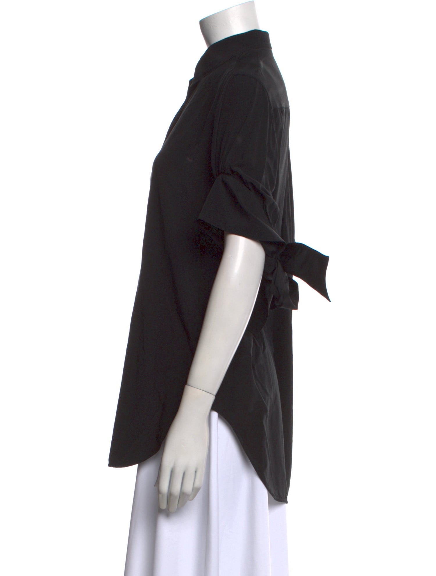 J.W. Anderson Silk Short Sleeve Button-Up Top