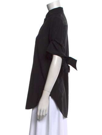 J.W. Anderson Silk Short Sleeve Button-Up Top