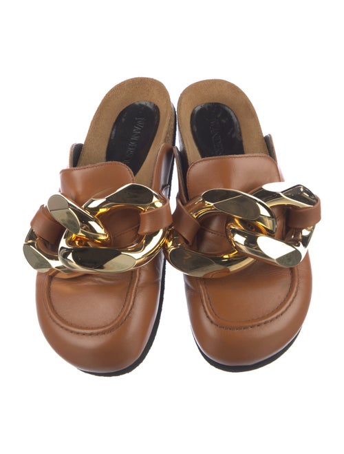 J.W. Anderson Leather Chain-Link Accents Mules