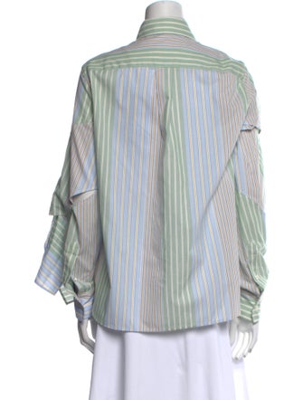 J.W. Anderson Striped Long Sleeve Button-Up Top