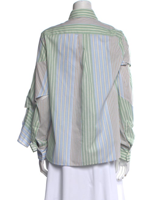 J.W. Anderson Striped Long Sleeve Button-Up Top