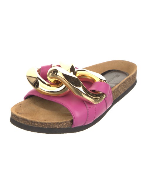 J.W. Anderson Leather Chain-Link Accents Slides