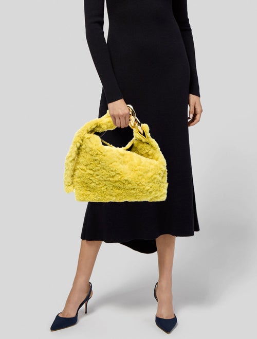 J.W. Anderson Faux Fur Top Handle Bag