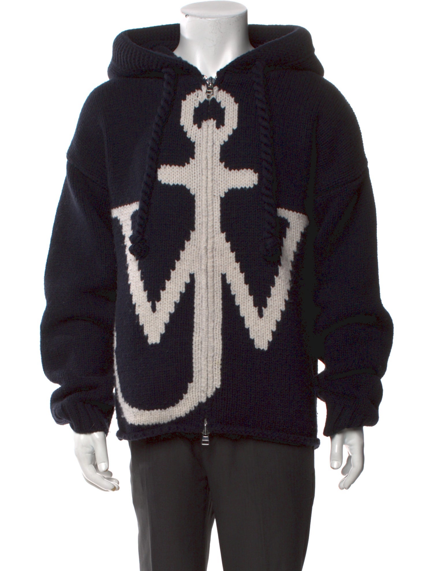 J.W. Anderson Wool Graphic Print Cardigan