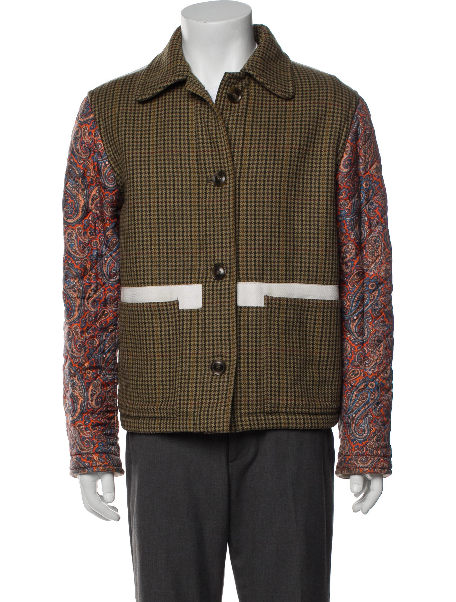 J.W. Anderson Wool Plaid Print Trucker Jacket