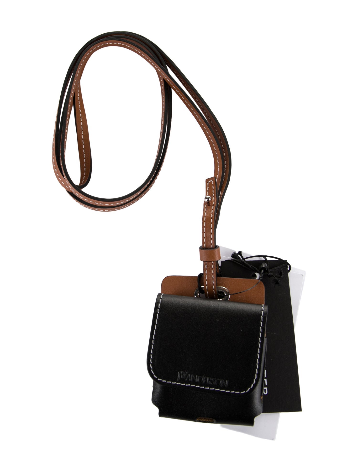 J.W. Anderson Leather Engraved Airpod Case w/Tags