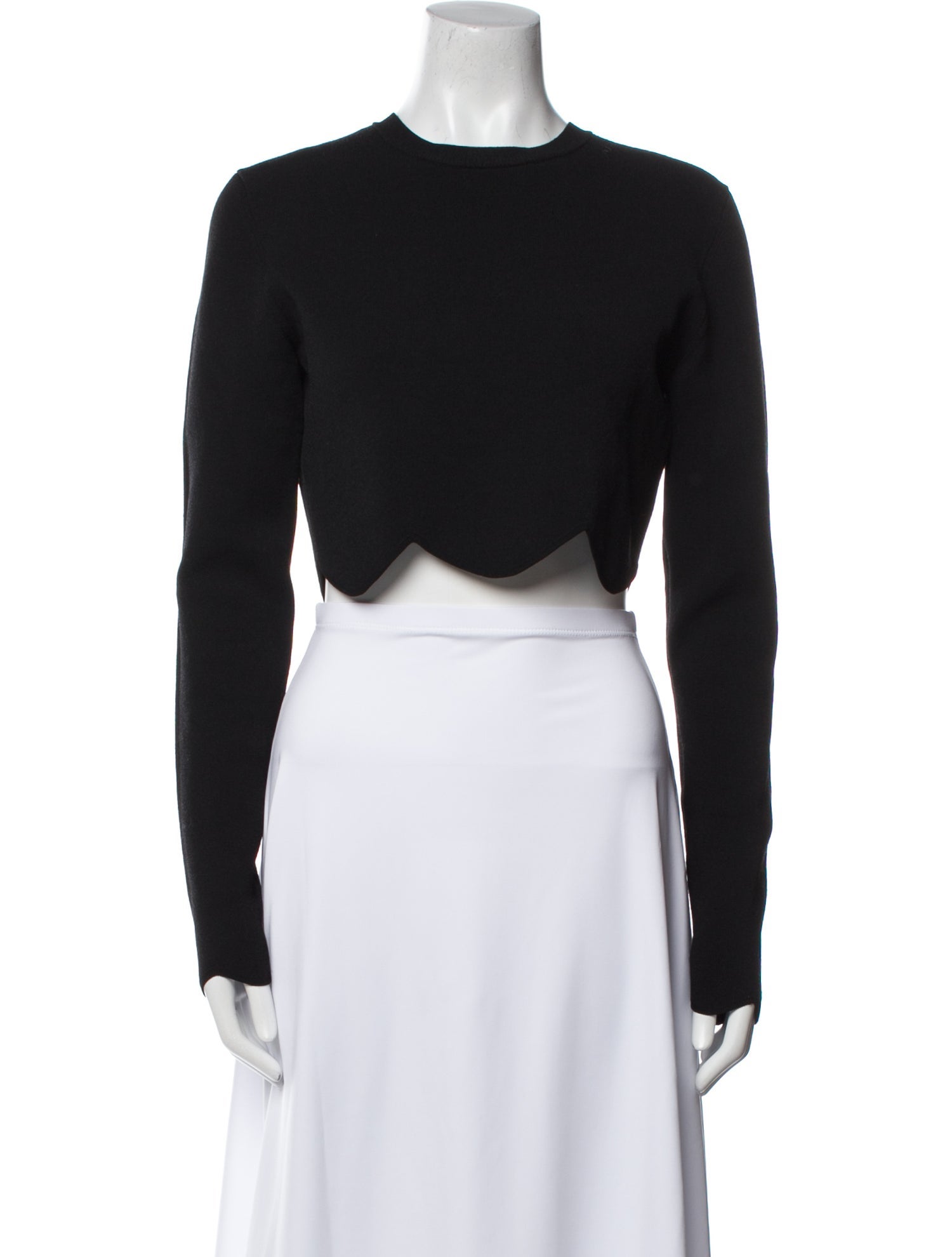 J.W. Anderson Crew Neck Long Sleeve Crop Top