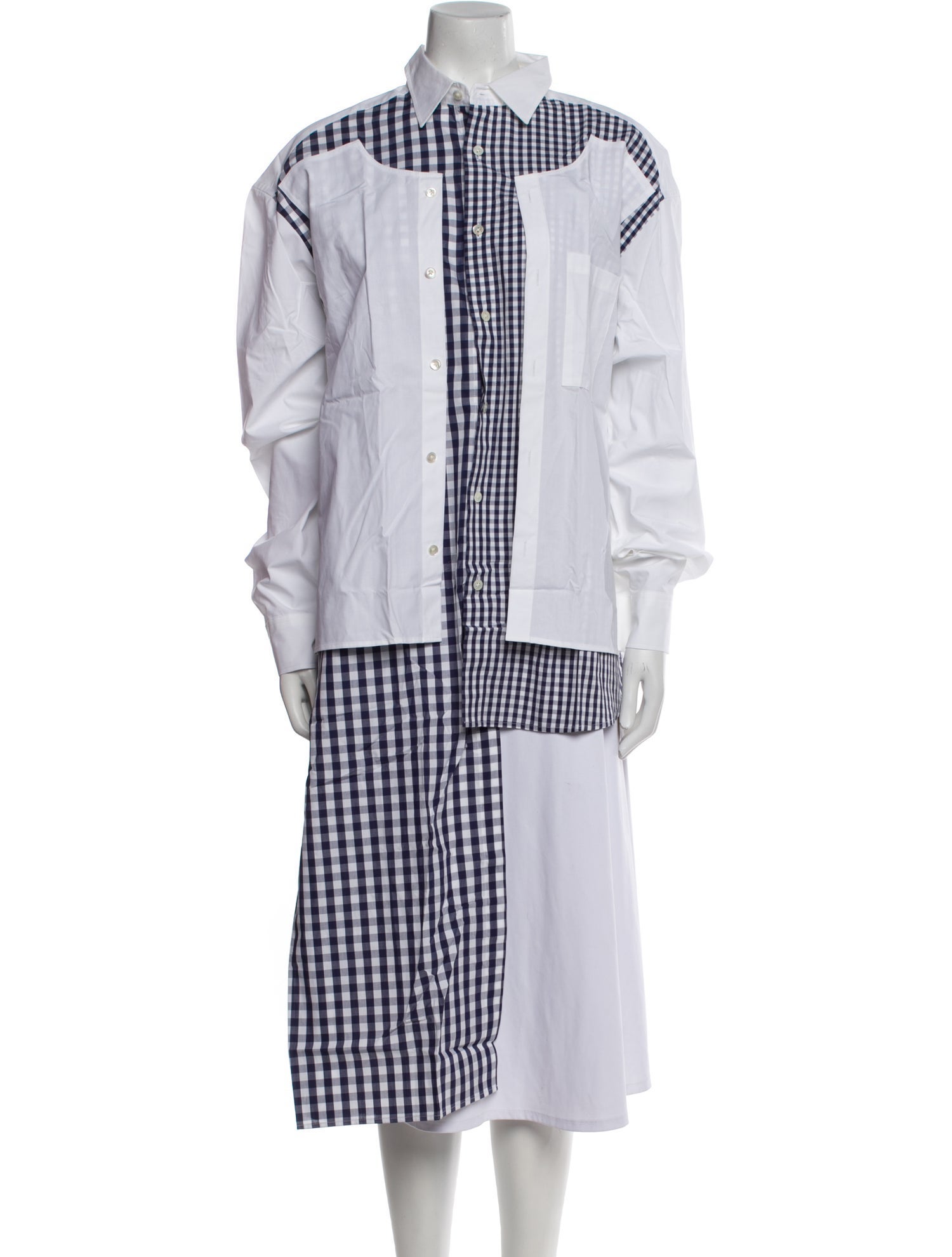 J.W. Anderson Plaid Print Long Sleeve Tunic w/ Tags