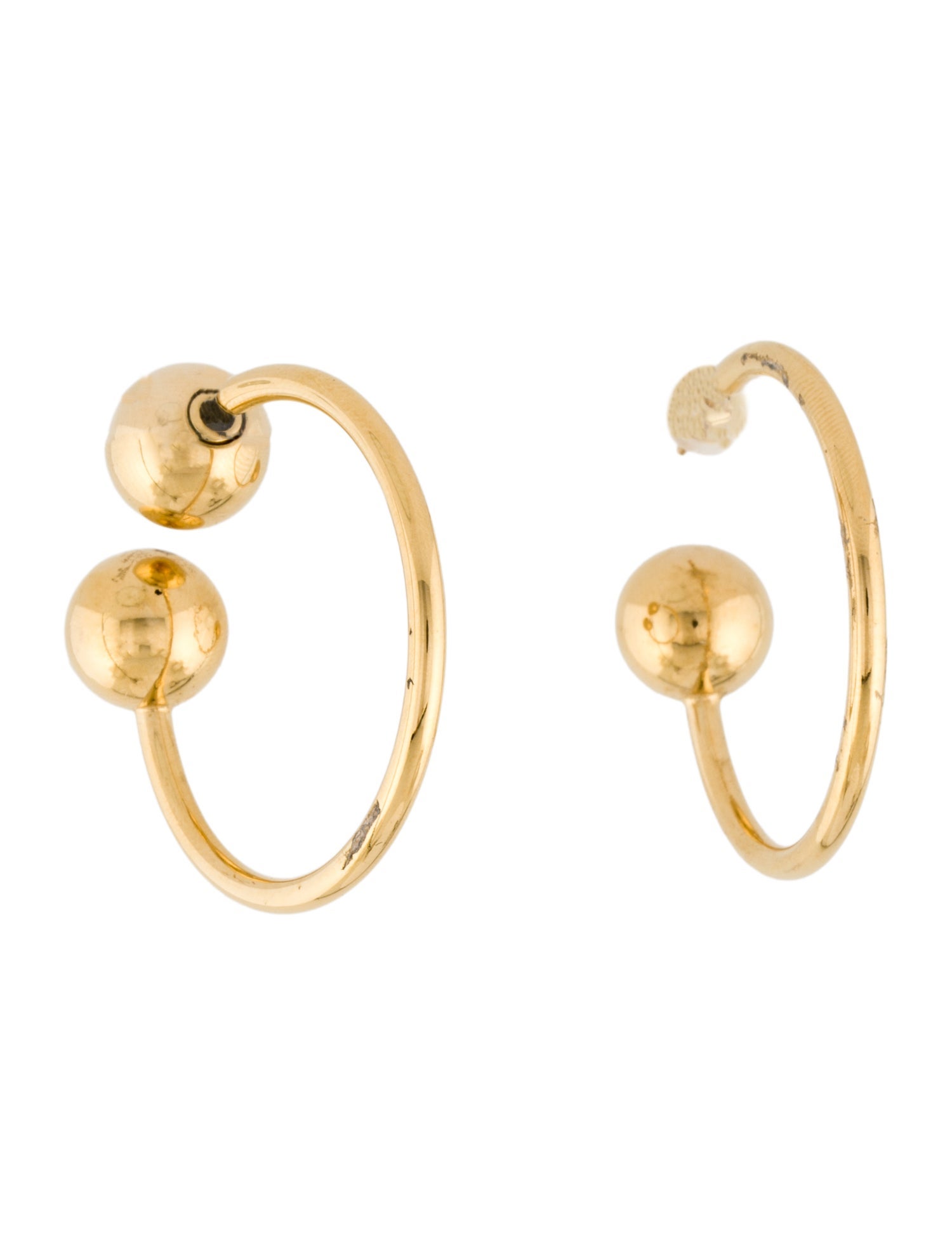 J.W. Anderson Double Ball Hoop Earrings